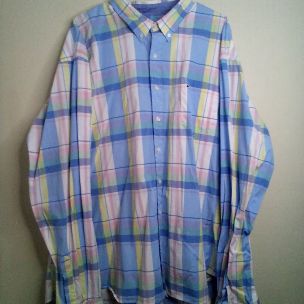 Crown & Ivy Shirt Men Big & Tall 4X Long Sleeve Button Up Pastel Colorful